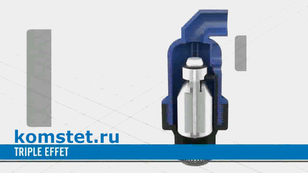 Клапан воздухоотводный тройного действия