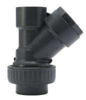 Обратный клапан ПВХ шаровой угловой одноразъемный 063, EPDM, PN10, HL