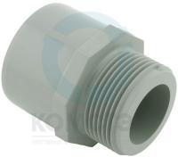 Двойной адаптор ХПВХ с НР 063-075 х 2", PN16, FIP