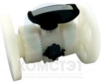 Кран шаровый ПВДФ фланцевый 032 DN25, PTFE-FPM, PN16, FIP