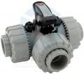 Кран ХПВХ (PVC-C) трехходовой муфтовый L-порт Кран ХПВХ (PVC-C) трехходовой муфтовый L-порт