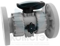 Кран шаровый ХПВХ фланцевый 032 DN25, PTFE-EPDM, PN16, FIP