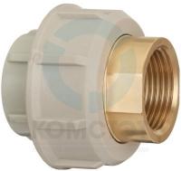 Муфта разборная PP-H/латунь ВР 032х1", EPDM, PN10, FIP
