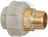 Муфта разборная PP-H/латунь НР 040х1.1/4", EPDM, PN10, FIP