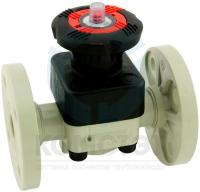 Мембранный клапан PP-H фланцевый 032 DN25, PTFE, PN10, FIP