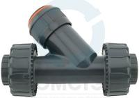 Обратный клапан ПВХ угловой муфтовый 016, EPDM, PN16, FIP